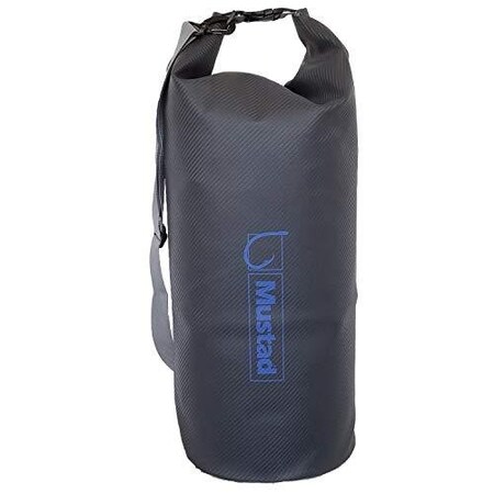 Mustad Dry Bag 40 Liter Roll Top, Dark GreyBlue 500D Tarpaulin Pvc Reflective Logo MB012